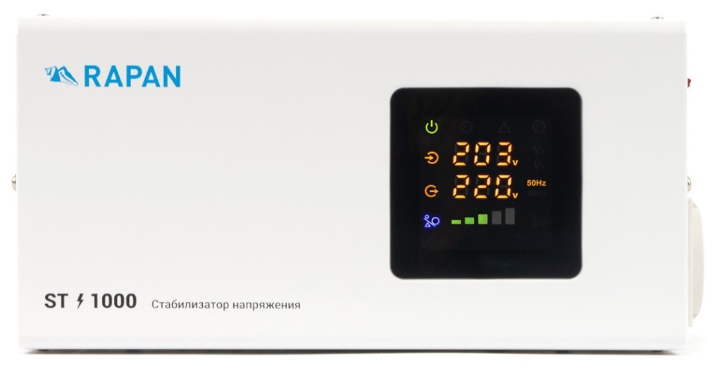 

Стабилизатор напряжения Бастион RAPAN ST-1000 сетевого, 1000ВА, Uвх. 100-260 В, RAPAN ST-1000