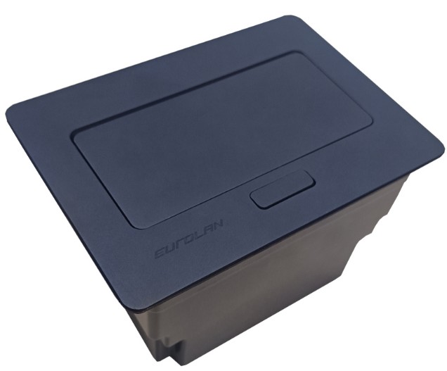 

Настольный блок розеток Eurolan 27T-00-01BL выдвижной 4 модуля 45*22,5 мм, черный, 27T-00-01BL