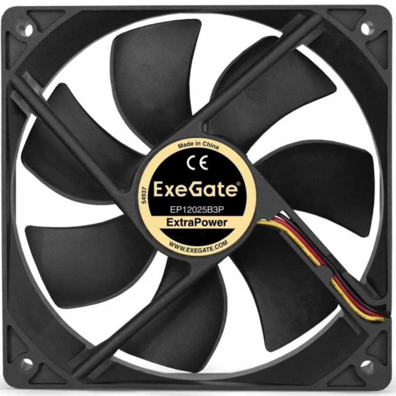 

Вентилятор для корпуса Exegate EX12025B3P-24 EX297093RUS 120x120x25 mm, 2200rpm, 100.9CFM, 35,6dBa, 3-pin, EX12025B3P-24