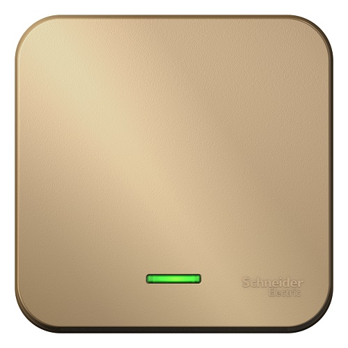

Выключатель Schneider Electric BLNVA101114 1-клавишный с подсветкой 10А, 250B, изолир. пластина Титан наруж, BLNVA101114