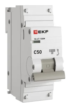 

Автоматический выключатель EKF mcb47100m-1-50C-pro 1P 50А (C) 10кА ВА 47-100M без тепл. расцепит. PROxima, mcb47100m-1-50C-pro