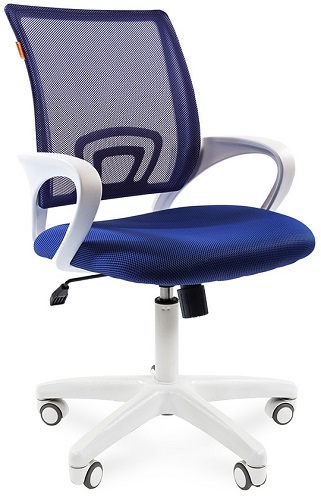 

Кресло офисное Chairman 696 Chairman 7014839 белый пластик, синее (TW-10/TW-05), ткань/сетчатый акрил, до 120 кг, 696