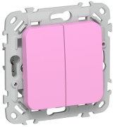 фото Переключатель двухклавишный  IEK FI-V22-0-10-1-K99