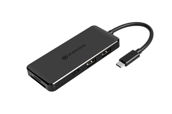 Концентратор USB 3.0 Transcend TS-HUB5C 2xUSB Type-A, USB Type-С, USB Type-С для быстрой зарядки, встроенный карт-ридер SD/microSD