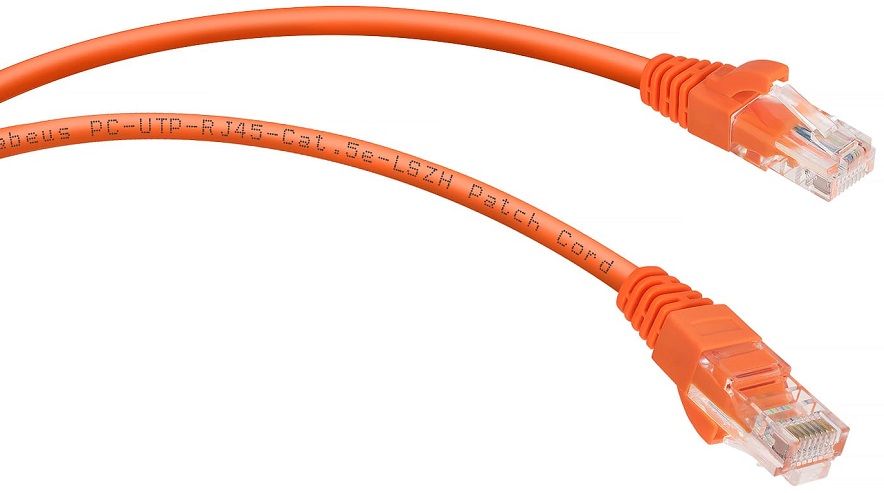 фото Кабель патч-корд U/UTP 6 кат. 1м  Cabeus PC-UTP-RJ45-Cat.6-1m-OR-LSZH