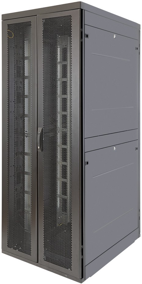 

Шкаф напольный 19", 48U Eurolan 60F-48-7C-95BL Rackcenter D9000 48U 750×1200, передняя дверь перфорированная двустворчатая, задняя дверь перфорированн, 60F-48-7C-95BL