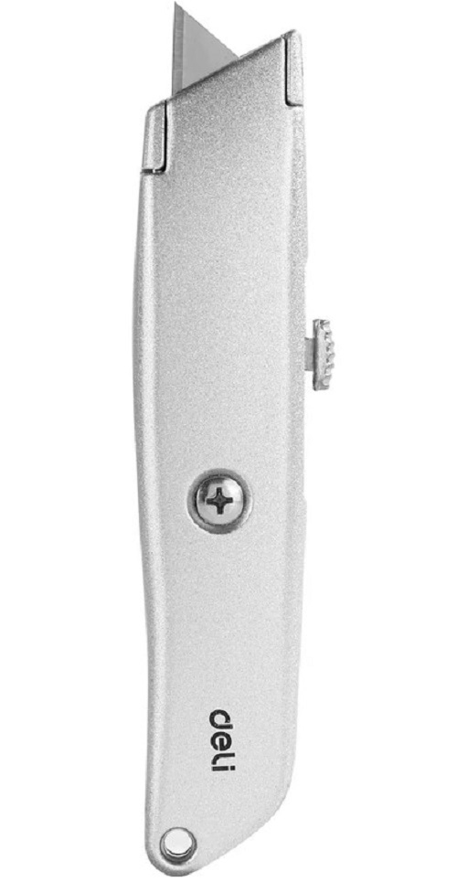 

Нож Deli DL4260 универсальный с Т-образным лезвием 19мм, длина 153 мм, в комплекте 3 лезвия SK5, алюминиевый корпус, DL4260