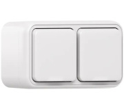 фото Розетка двухместная с заземлением  EKF BT1-SOW-211