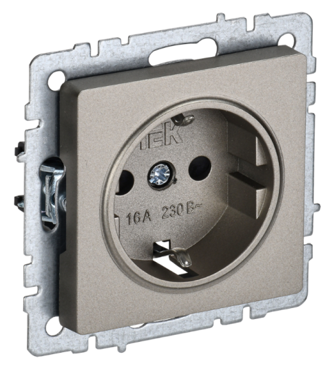 фото Розетка с заземлением  IEK BR-R11-16-K37 в Уфе
