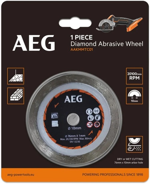 

Диск алмазный AEG AAKMMTC01 4932478589 для отрезной машины, AAKMMTC01