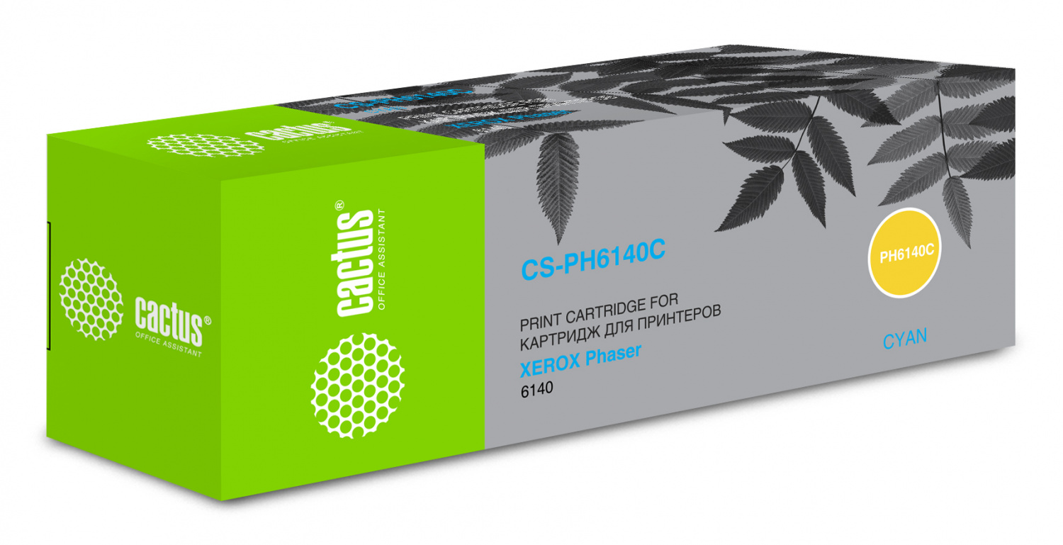 

Картридж Cactus CS-PH6140C для принтеров Xerox Phaser 6140,голубой 2000 стр., CS-PH6140C