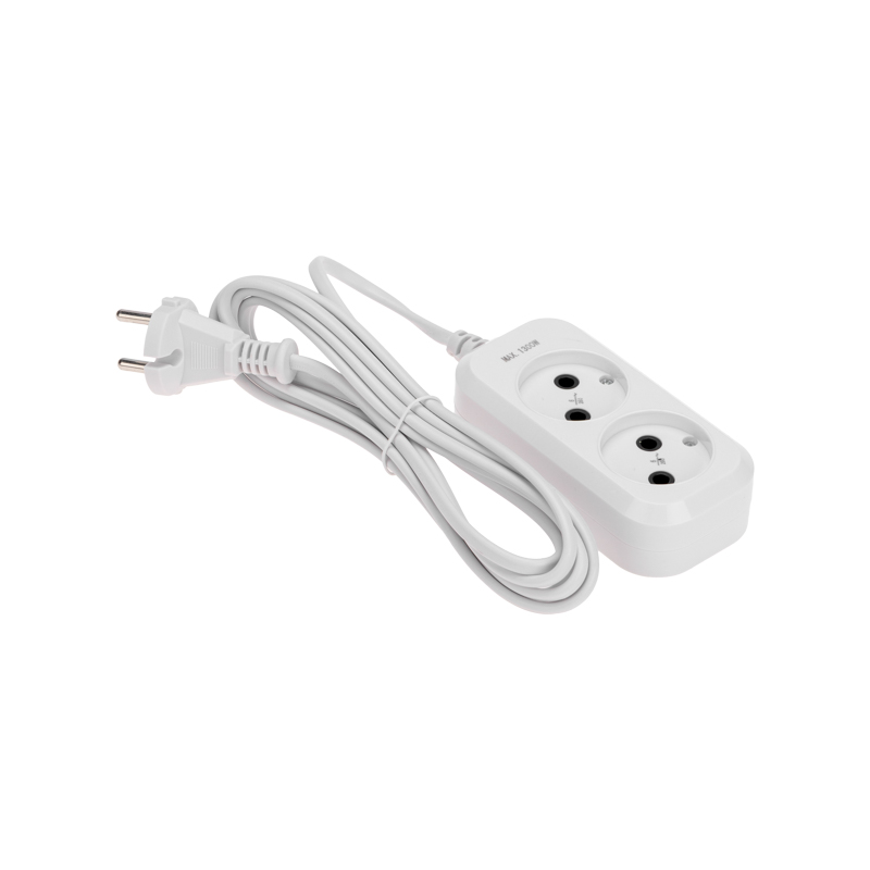 

Удлинитель PROconnect 13-4201 2 гнезда, 3м, 2х0,75мм2, б/з, белый, 13-4201