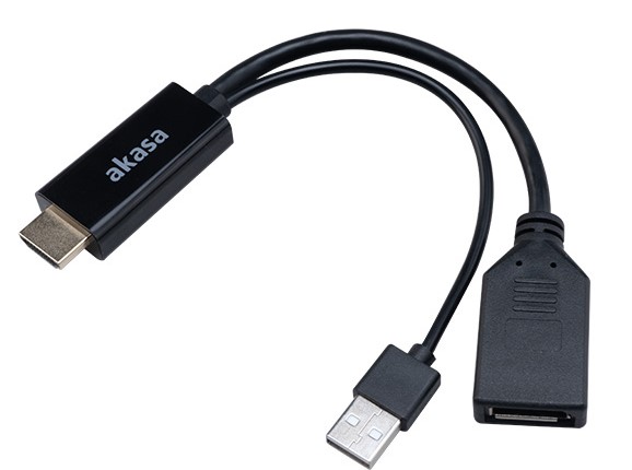

Кабель AKASA AK-CBHD24-25BK HDMI to DP, AK-CBHD24-25BK