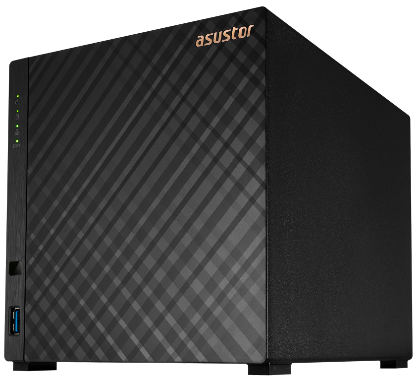 

Сетевой накопитель данных ASUSTOR AS1104T 4-Bay NAS/CPU (2Core) 1.4GHz/1GB/noHDD/LFF(HDD,SSD)/1GbE(LAN)/2*USB3.2, AS1104T