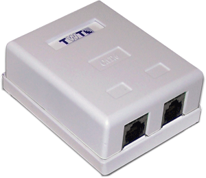 

Компьютерная розетка настенная TWT TWT-SM2-4545/6-WH 2 порта RJ-45, категория 6, белая, TWT-SM2-4545/6-WH