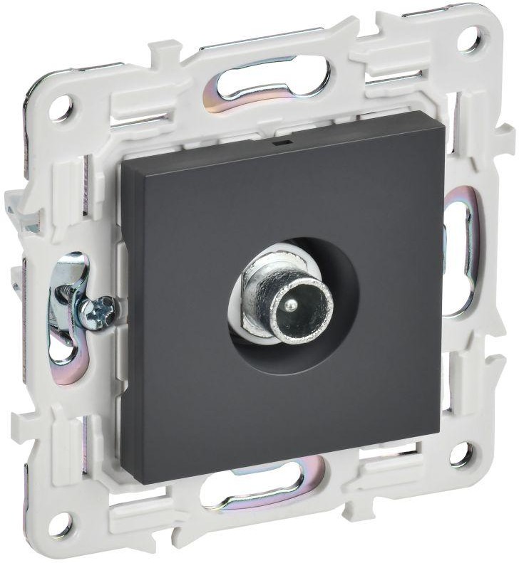 

Розетка телевизионная проходная IEK SK-A10-P-K48 SKANDY SK-A17T титан, SK-A10-P-K48