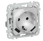 фото Розетка с заземлением  IEK FI-R14-16-1-U21-D31-K47