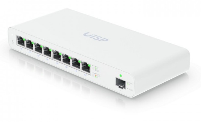 

Коммутатор PoE Ubiquiti UISP-S 8х1G RJ45, 1хSFP, раздача 110 Вт, UISP-S