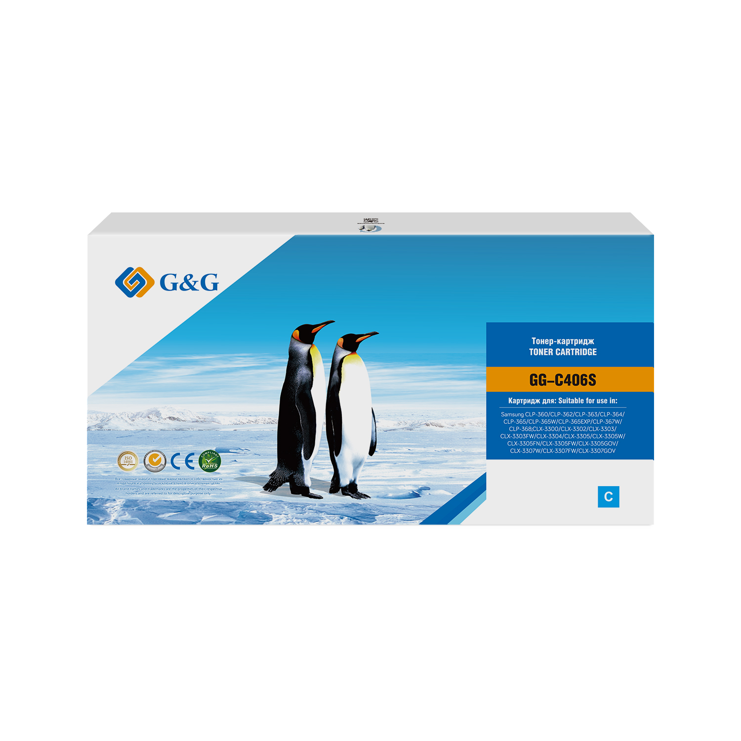 

Картридж G&G GG-C406S лазерный голубой (1000стр.) для Samsung CLP-360/365/CLX-3300/3305, GG-C406S