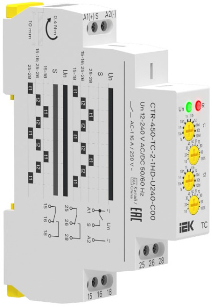 Изображение товара Реле циклическое IEK CTR-450-TC-2-1HD-U240-C00