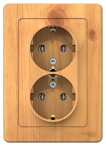 

Розетка Schneider Electric BLNRS001025 2-ая с/з без шторок, 16А, 250В Ясень внутр, BLNRS001025