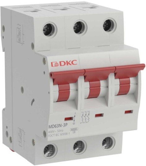Изображение товара Автоматический выключатель DKC MD63N-3PC4