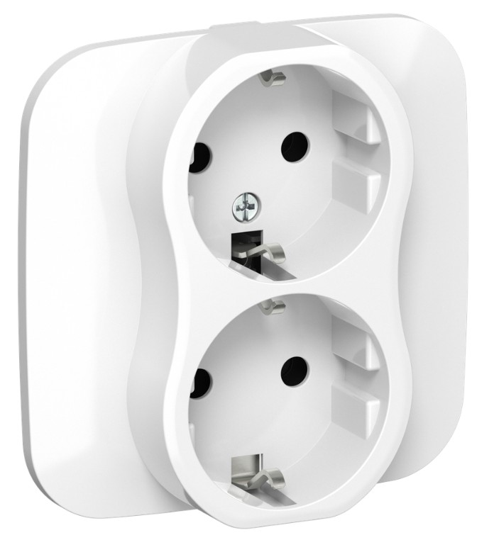 

Розетка двухместная с заземлением IEK FI-R21A-16-1-K01 FLITE без защитных шторок безвинтовое крепление 16А РС12-1-А-ФлБ белый, FI-R21A-16-1-K01