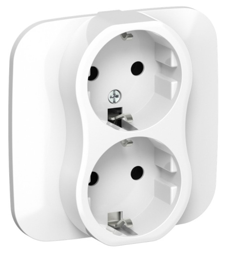 Изображение товара Розетка двухместная с заземлением IEK FI-R21A-16-1-K01