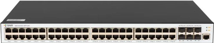 

Коммутатор управляемый SNR SNR-S5310G-48TX-2AC уровня 2, 48 портов 10/100/1000Base-T, 6 портов 1/10G SFP+, 2 встроенных БП ~220V AC, SNR-S5310G-48TX-2AC