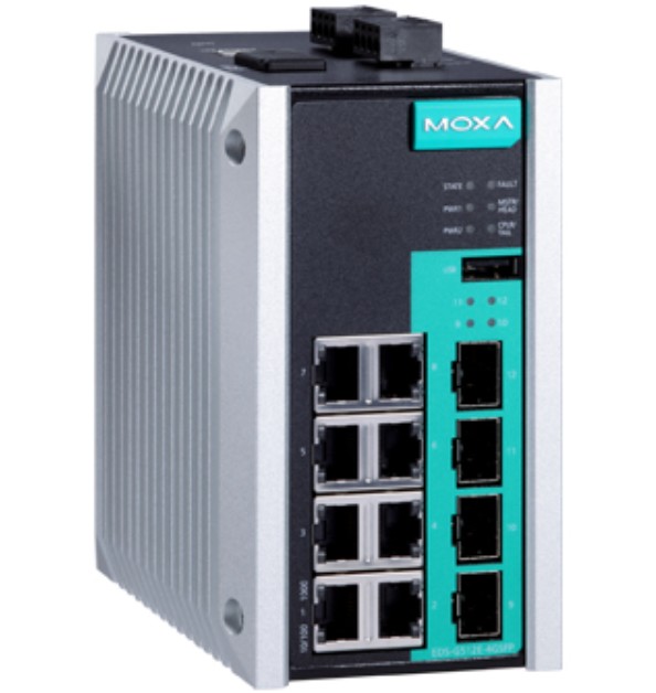 

Коммутатор управляемый MOXA EDS-G512E-4GSFP-T 8x10/100/1000BaseT(X) ports, and 4 100/1000Base SFP slots, EDS-G512E-4GSFP-T