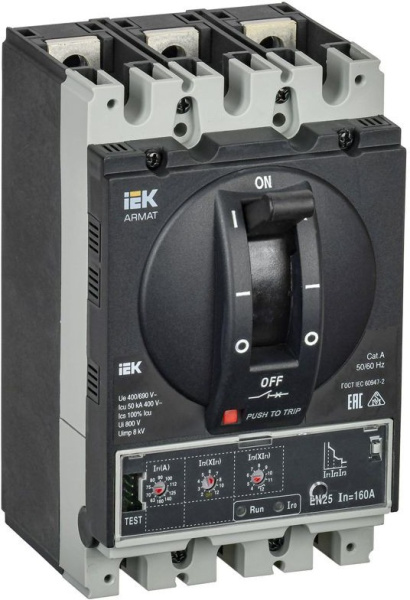 Автоматический выключатель IEK AR-MCCB-3D-050-0160A-ELPC