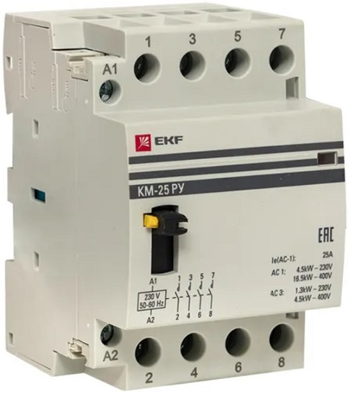 

Контактор EKF km-3m-40-40 КМ РУ 40А 4NO (3 мод.), km-3m-40-40