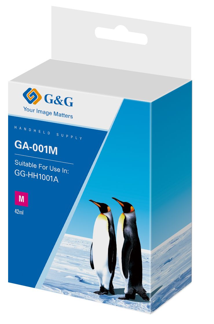 

Картридж струйный G&G GA-001M пурпурный для принтеров GG-HH1001B, GG-HH1001A, 42 ml, GA-001M