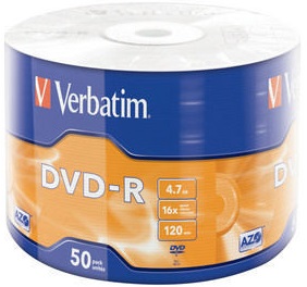 

Диск DVD-R Verbatim 43788 4.7Gb 16x (50шт), 43788
