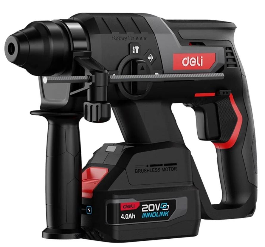 

Перфоратор аккумуляторный Deli DE-DC20-2 (Без АКБ и ЗУ, 20V, SDS PLUS, 2Дж, 4750уд/мин, 1350об/мин, картон), DE-DC20-2