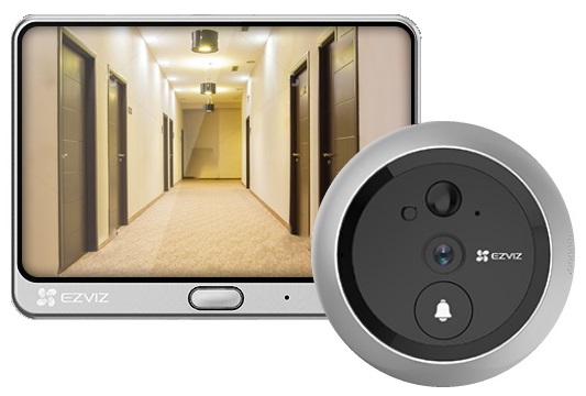 Видеокамера IP EZVIZ DP1C 720P, 1/3 Progressive Scan CMOS, 2.2 мм, угол обзора: 124°(Г), 70°(Д), ИК 3 м ?PIR датчик, угол наклона 100°, макс. 3 м, нас
