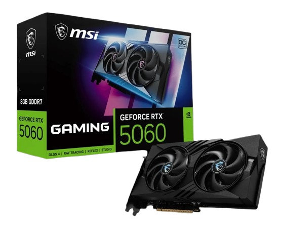 Изображение товара Видеокарта MSI nVidia GeForce RTX 5060, 8 ГБ GDDR7, [RTX 5060 8G GAMING OC V1]