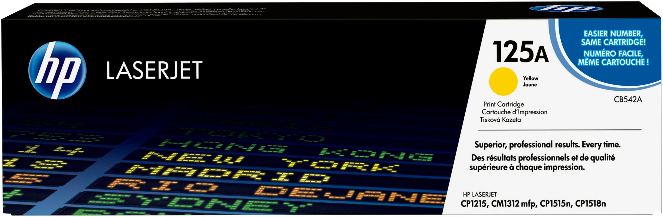 

Картридж HP 125A CB542A для принтера color LaserJet CP1215/1515/CM1312 жёлтый, 125A