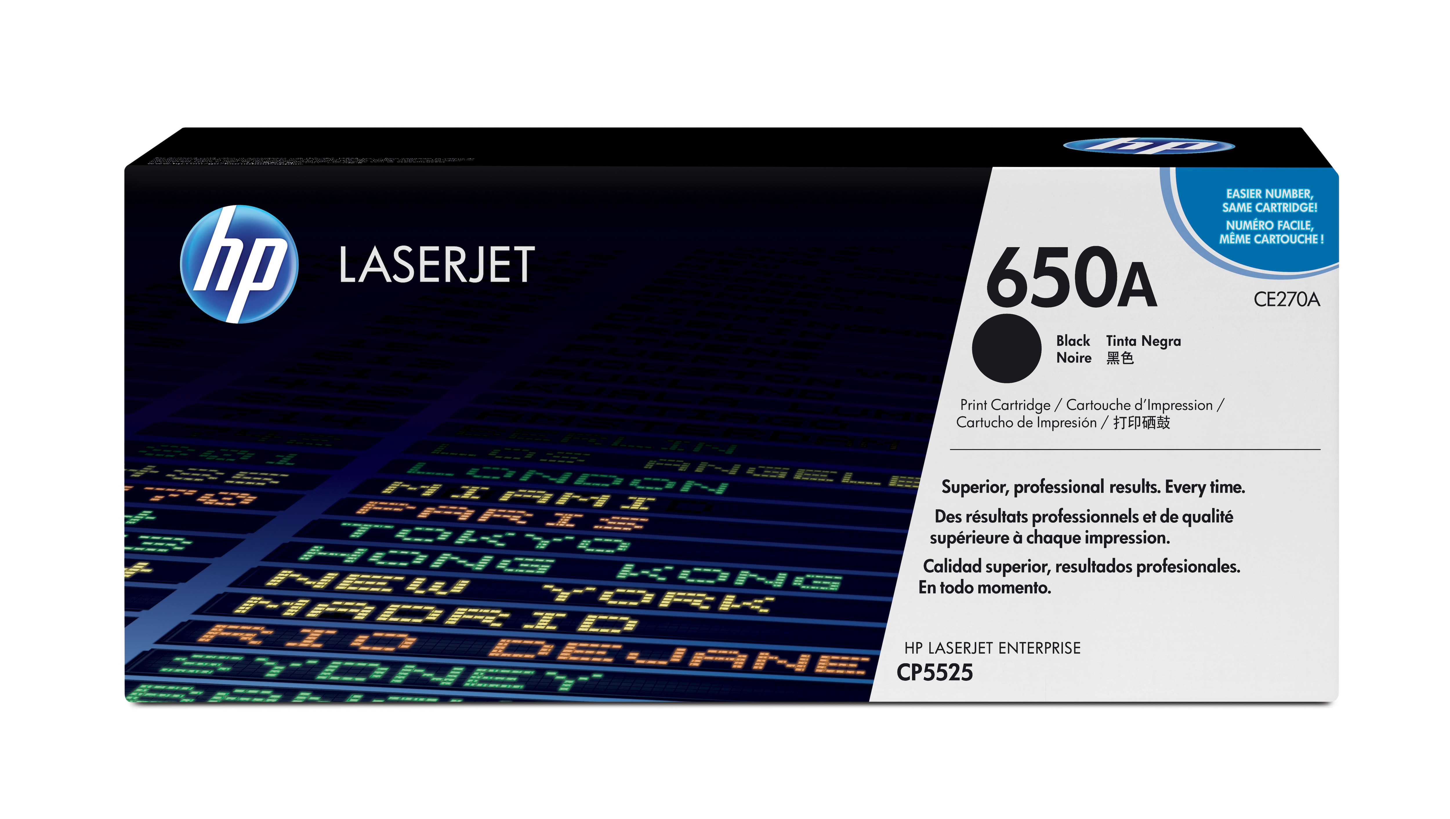 

Картридж HP 650A CE270A для принтера Color LaserJet Enterprise CP5520/5525/Enterprise M750, чёрный, 13500 стр, 650A