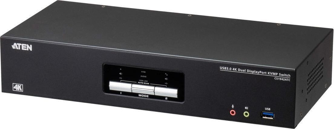 

Переключатель KVM Aten CS1942ATC-AT-G 2-портовый USB 3.0 4K DisplayPort с поддержкой двух дисплеев для УВД, CS1942ATC-AT-G