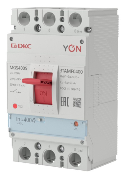 Изображение товара Автоматический выключатель DKC MGS400S-3TAMF0400