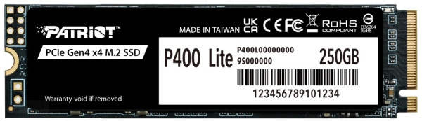 фото Накопитель SSD M.2 2280 Patriot Memory P400 Lite в Екатеринбурге 250 ГБ