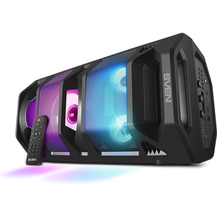 

Портативная акустика 2.0 Sven PS-670 SV-020170 черная, 2x32.5 Вт (RMS), BT, FM, USB, microSD, LED-дисплей, пульт, PS-670
