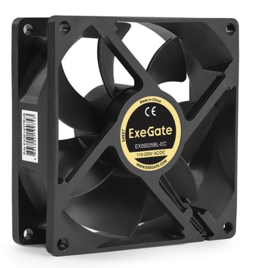 Вентилятор для корпуса Exegate EX09225BL-EC EX301437RUS 92mm, 2700rpm, 31dBA, 56,5CFM