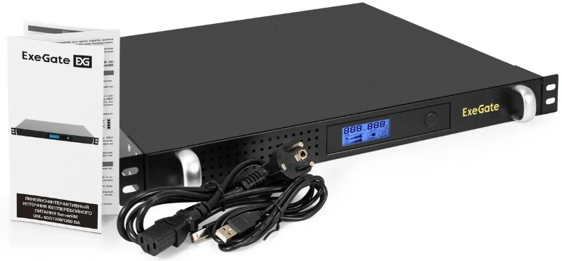 фото Источник бесперебойного питания  Exegate ServerRM UNL-1200.LCD.AVR.8C13.RJ.USB.1U