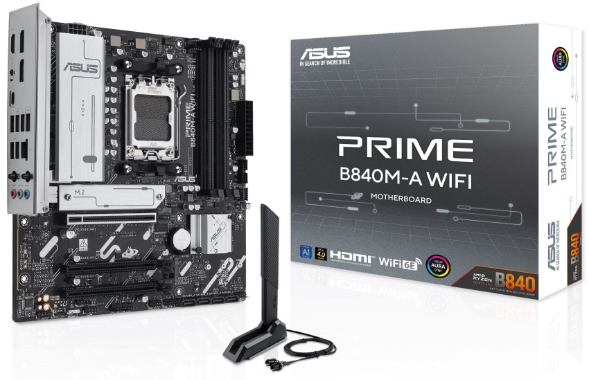 

Материнская плата mATX ASUS PRIME B840M-A WIFI 90MB1J20-M0EAY0 (AM5, AMD B840, 4*DDR5, 4*SATA, 3*M.2, WiFi, BT, 2*USB 3.2, 4*USB 2.0, USB Type-C, 4*PC, PRIME B840M-A WIFI