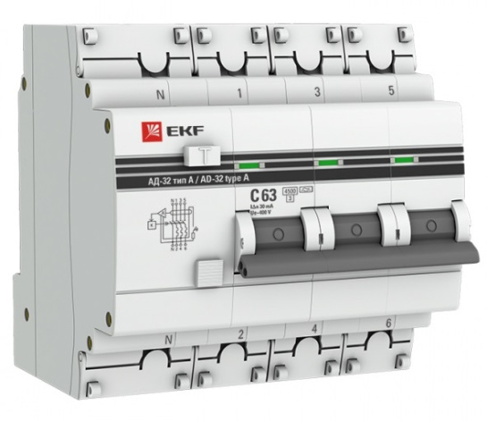 фото Автомат дифференциальный EKF DA32-63-30-4P-a-pro в Нижнем Новгороде