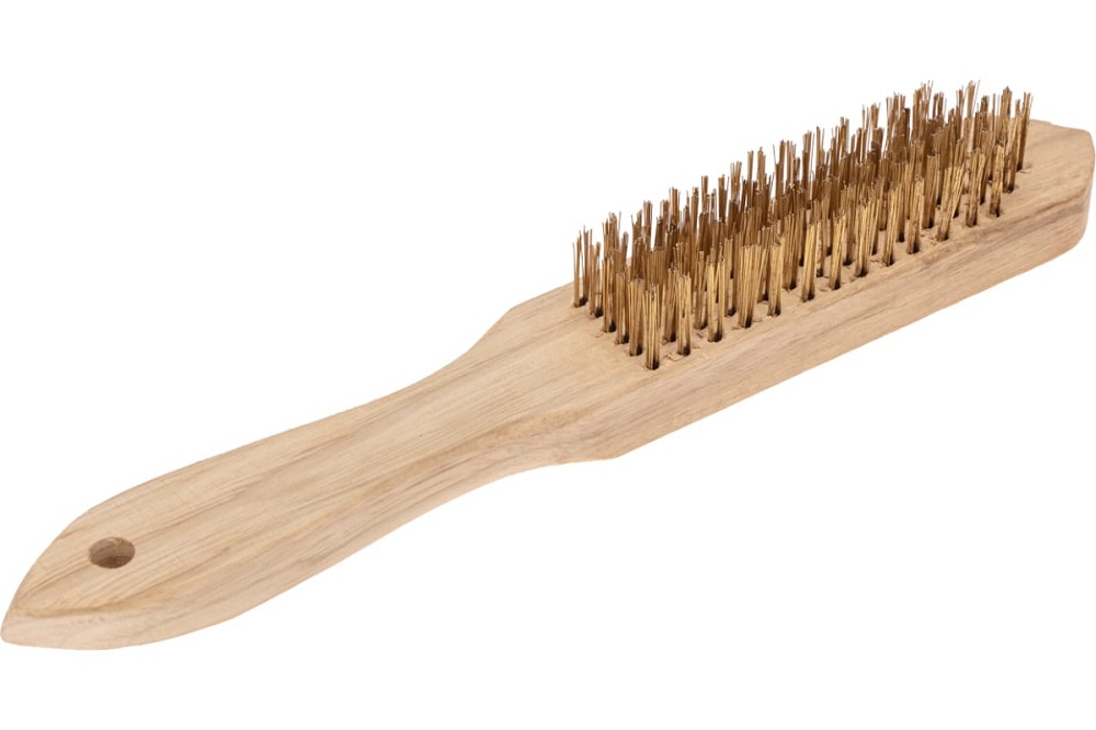 

Щетка KRANZ KR-91-1243 по металлу с деревянной ручкой 6 ряд. 280 мм, KR-91-1243