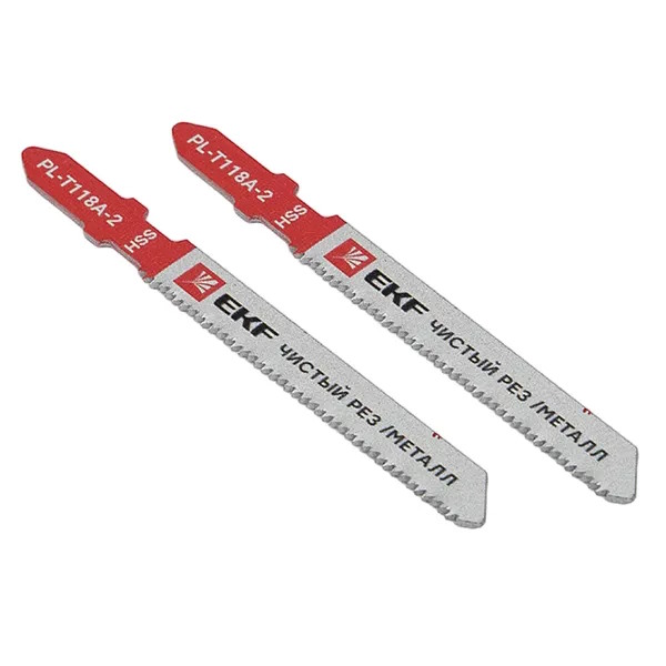 

Пилка для электролобзика EKF pl-t118a-2 прямые T118A (чистовой рез по металлу)(HSS)(2 шт) Expert, pl-t118a-2
