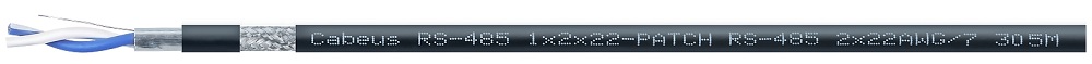 Кабель интерфейсный,Cabeus,RS-485 1x2x22AWG/7